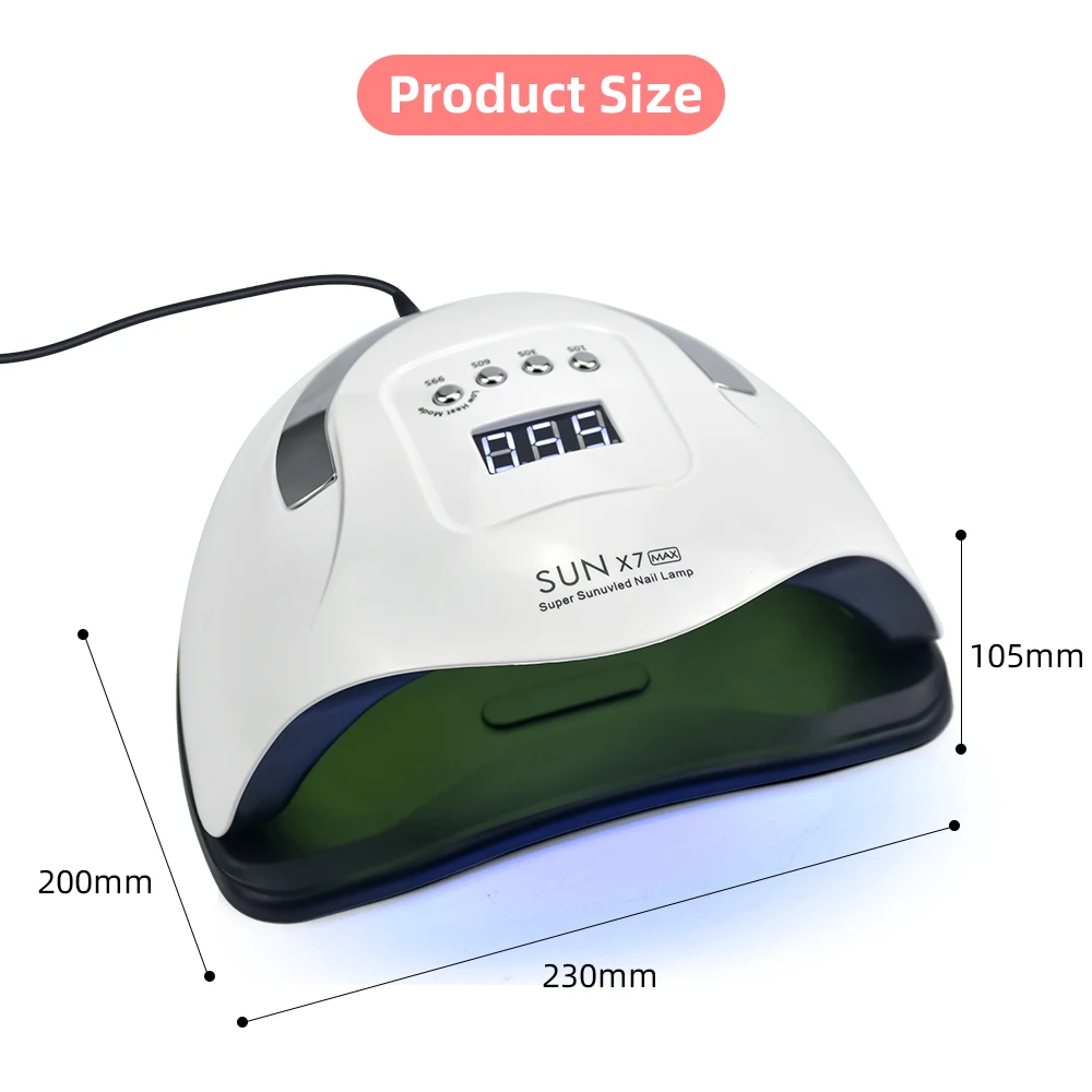 

114W SUNX7 MAX UV LED Lamp Nail dryer For All Gels 57 LEDs Dryer Lamp Polish Sun Light Timer 10/30/60s For Nail Dryer