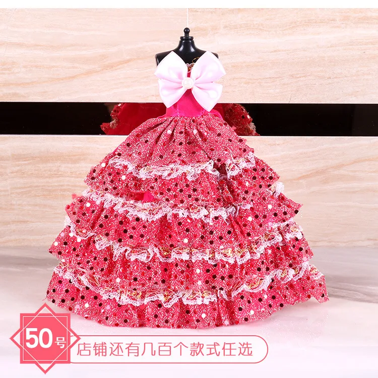 50 30 см Bjd Кукла Одежда ручной работы кукла платье свадебное принцесса вечернее бальное платье юбка Одежда для куклы аксессуары Игрушки для девочек,куклы лол носки купальник для девочки ашан футболки - Цвет: 50