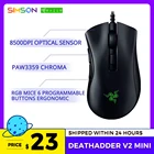 Мышь игровая Проводная Razer DeathAdder V2, 8500DPI, 6 программируемых кнопок