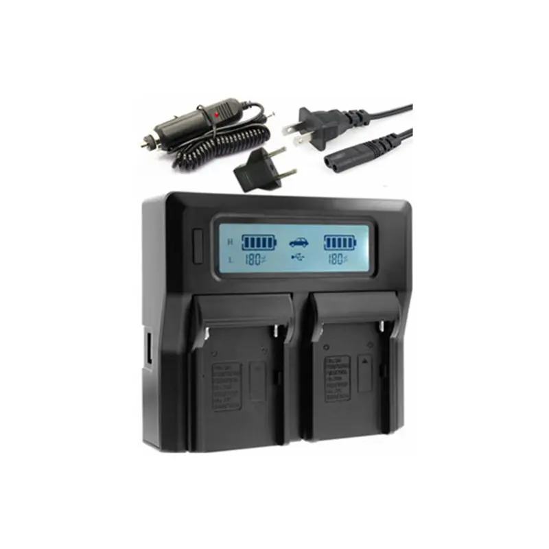 Ультра быстрый ЖК Двойной AC/USB зарядные устройства комплекты для фотовспышки