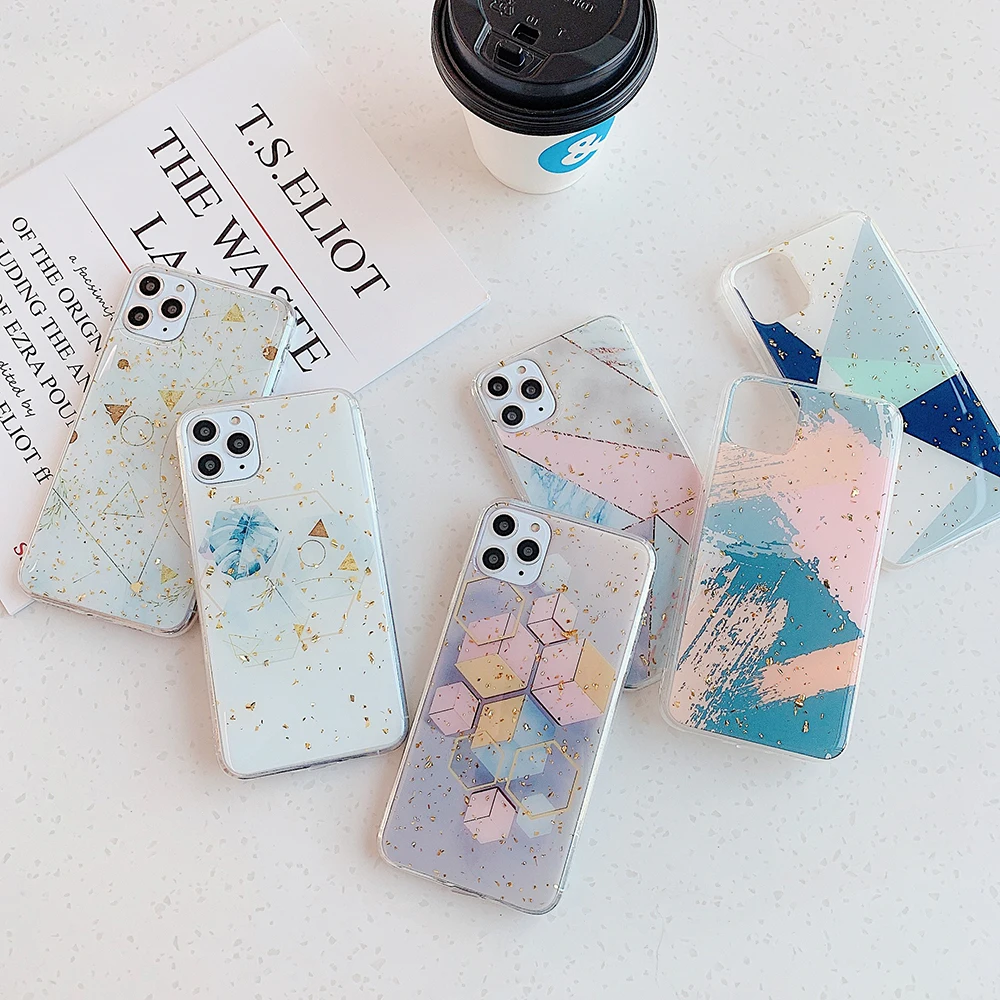 Чехлы LOVECOM с градиентным цветным мрамором для iPhone 11 Pro Max XS XR X 6 6S 7 8 Plus мягкая задняя