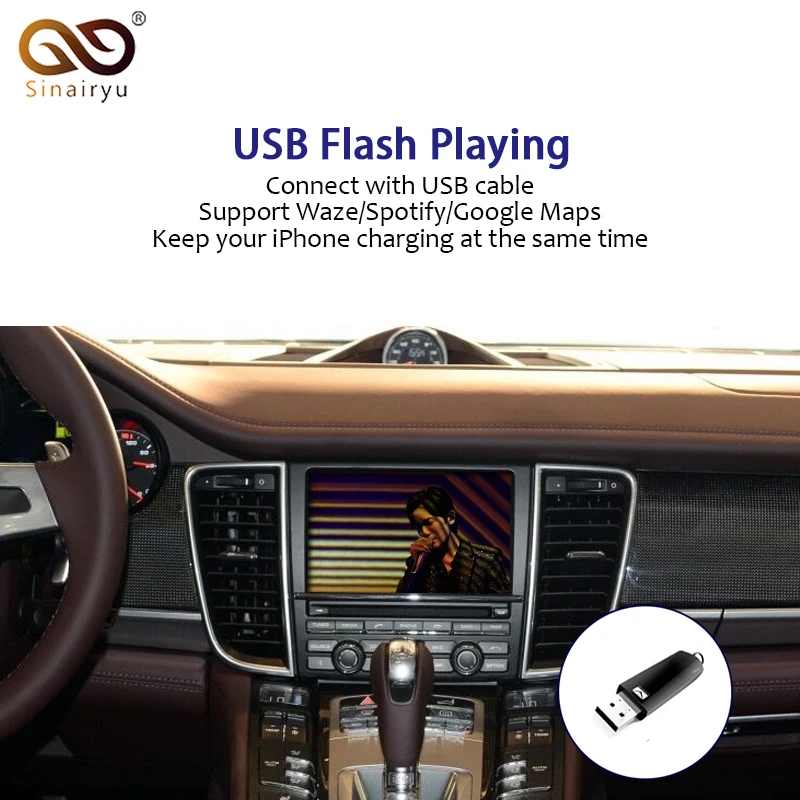 Sinairyu беспроводной Apple Carplay для Porsche Panamera Boxster 718 911 PCM3.1 2010-2016 Android Авто iOS13 зеркальный