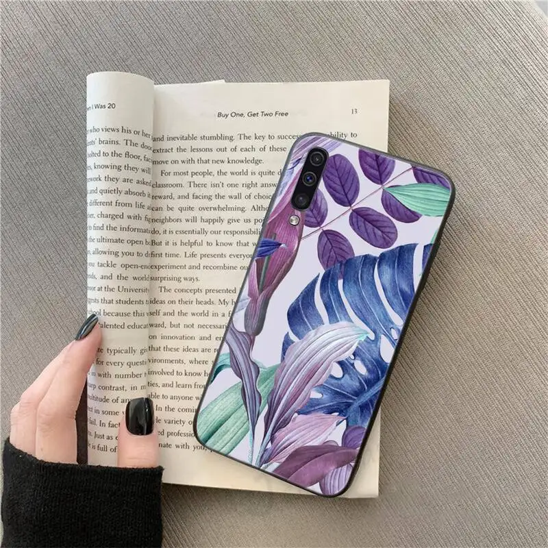 

Vintage Banana Leaves plant painting Phone Case For Samsung galaxy S 9 10 20 A 10 21 30 31 40 50 51 71 s note 20 j 4 2018 plus