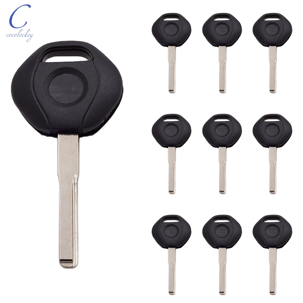 Cocolockey Car Transponder Key Shell No Chip Fit  FOR Mercedes Benz Chip Keys Blank HU64 2 Track Uncut Blade 10pcs/lot