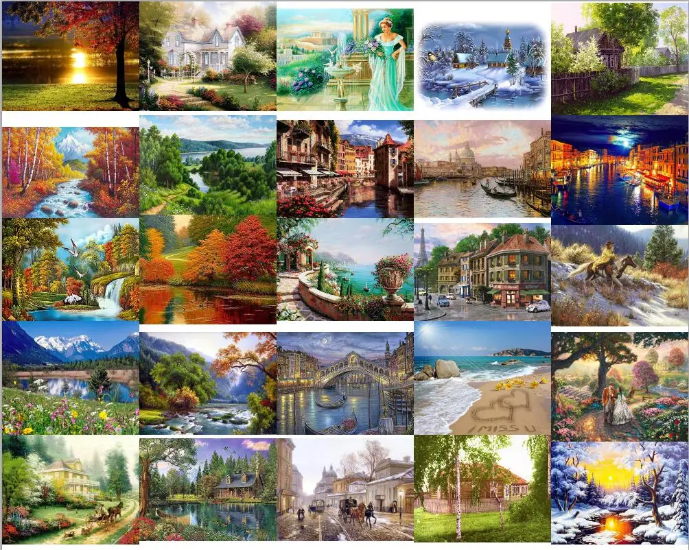 

Snowing senenery new 3 Needlework,Sets For full Embroidery kits,Home decor 14/18/28ct /11ct white canvas,Dmc,Diy,Cross stitch