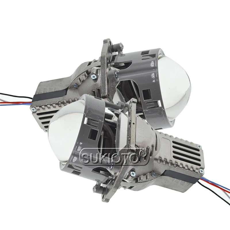 SUKIOTO 1 Set New 3.0 Inch Bi-LED Projector Lens 70W White Auto LED Headlamp For H4 H1 H7 H11 9005 9006 Bulbs | Автомобили и