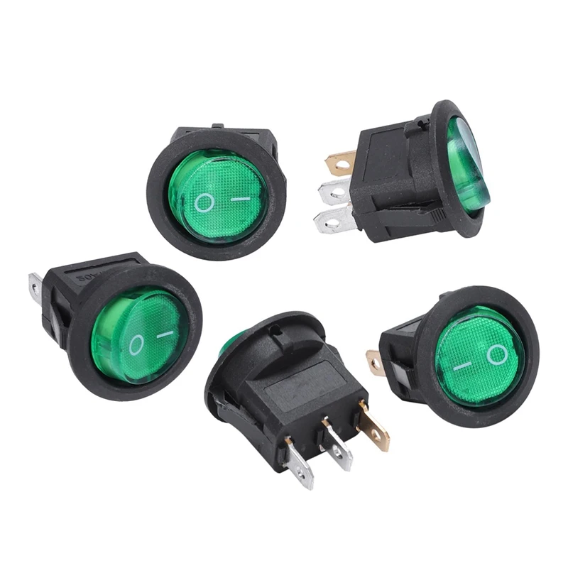 5X12 V 16A светодиодный двухполюсный Кулисный Переключатель ВКЛ/ВЫКЛ SPST для Авто