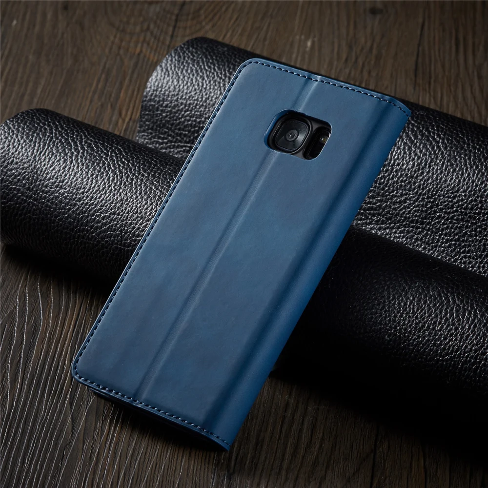 Бумажник флип чехол для samsung S7edge роскошный из искусственной кожи держатель карт на магнитах стенд 360 Защита чехол для Galaxy S7 Edge Carcasa