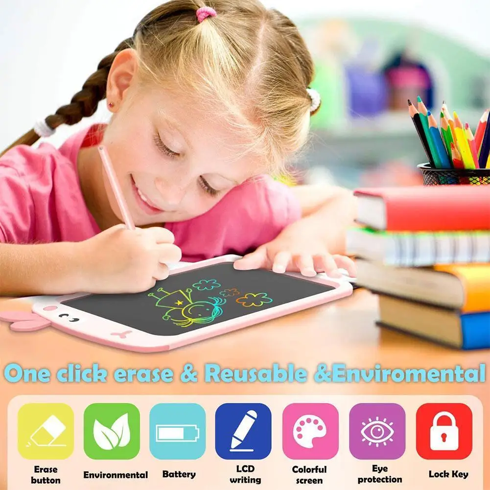 

Kawaii LCD Writing Tablet Toys For Children Gifts Colorful Doodle Portable Board Writing Boards Pad Drawing Scribbler