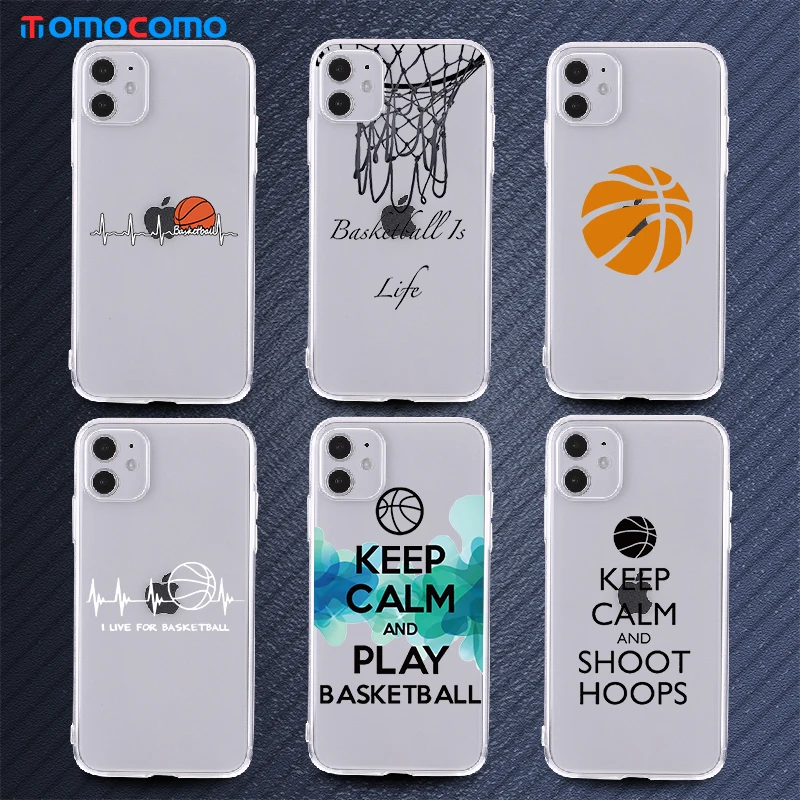 

Cool Cartoons Basketball Clear Phone Cover For iPhone 11 12 13 Pro Max Mini XS XR X 7 8P Shockproof Transparent Phone Case Funda