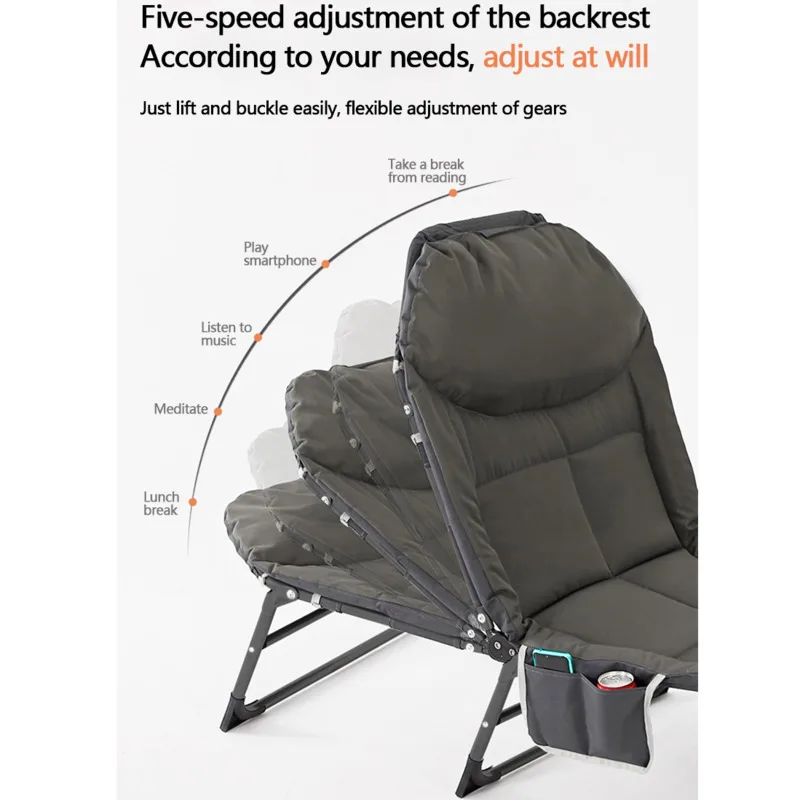 Регулируемый портативный складной шезлонг для отдыха на открытом воздухе