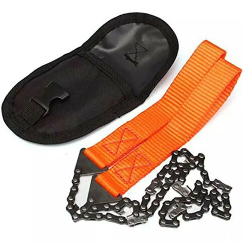 

24 Inches Portable Handsaw Chain With 11 Teeth For Camping Garden Wood Cutter Survival Hand Chain Saw Zipper/Wire Saw Handheld
