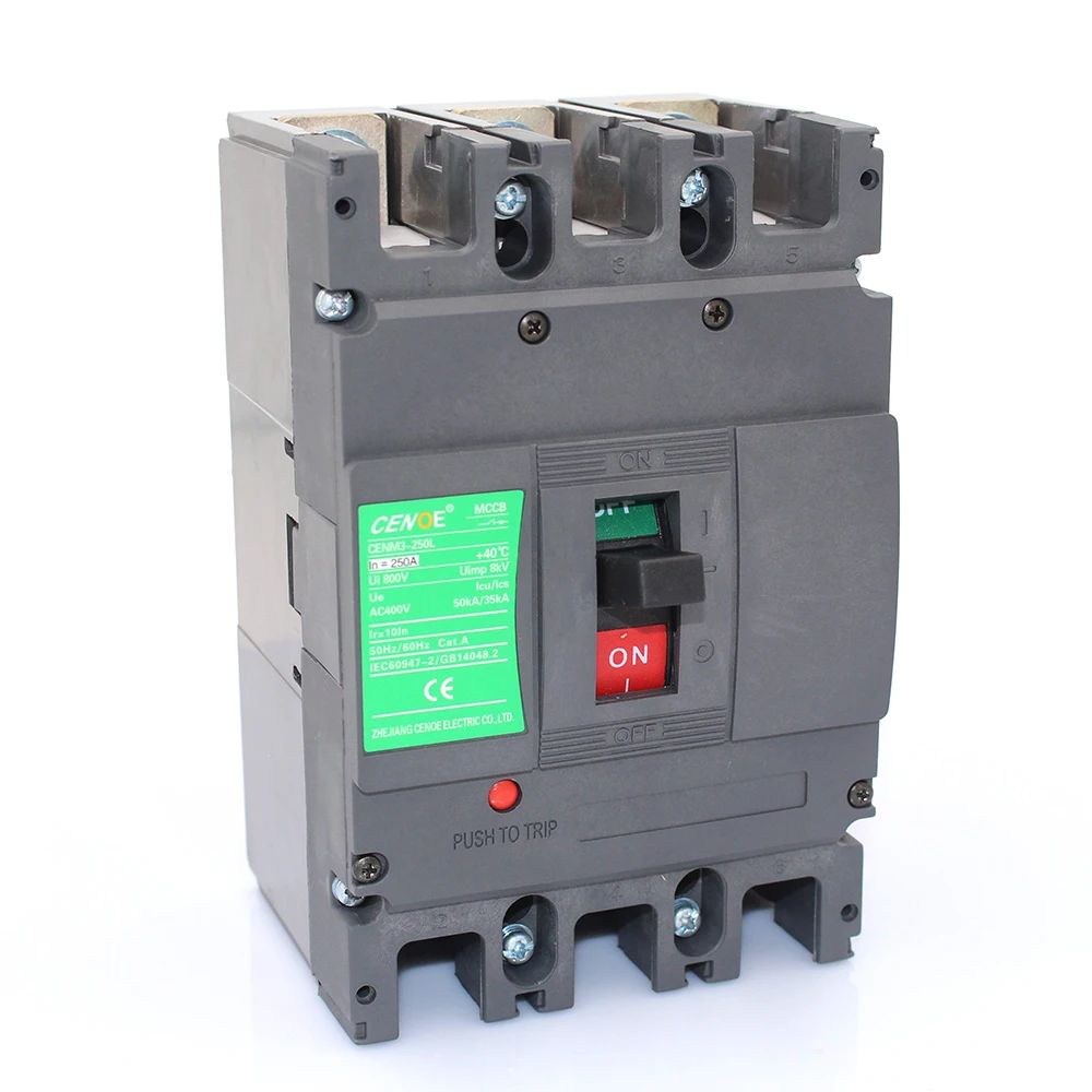 100A-250A 400V MCCB Molded case circuit breaker with convenient module box already installed shunt release or Auxiliary contact on.МСАВ 100А-250А 400В АВТ-автоматический выключатель с корпусом из формованной массы и удобным модульным ящиком, уже установле