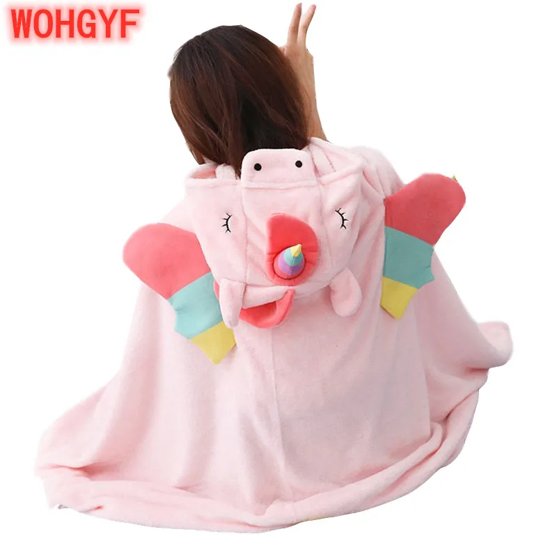 Из мультфильма Холодное сердце 1 шт. 90 см * 190 накидка единорог Одеяло плюшевые