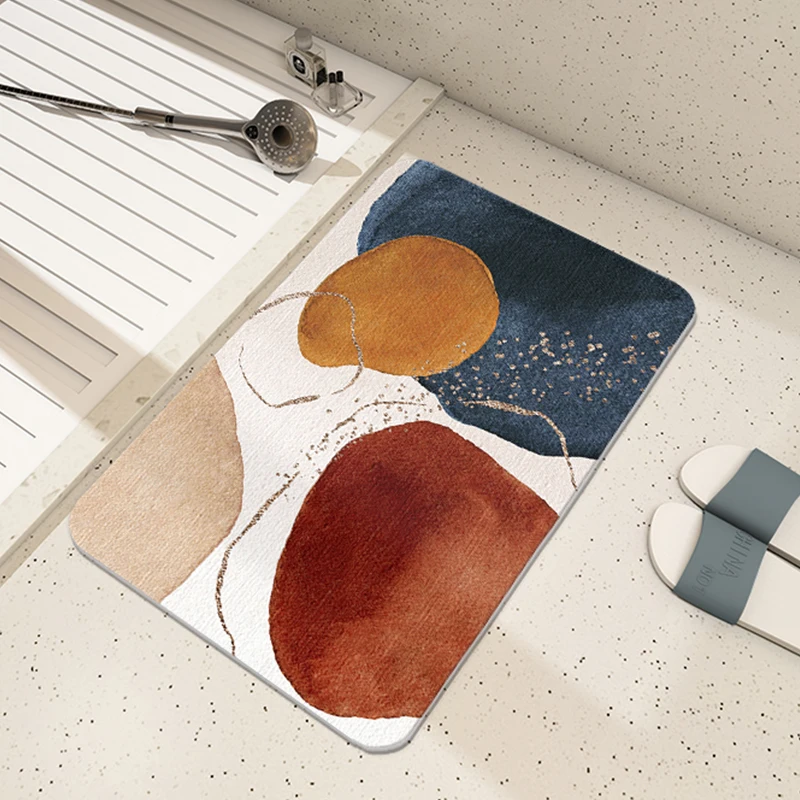 

Modern Non Slip Bathroom Mats Absorbent Outdoor Toilet Products Bathroom Mats Carpet Luxury Tapete Banheiro Home Products DH50DD