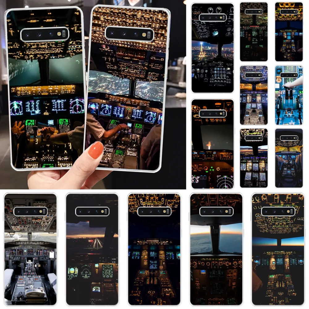 Мягкий чехол для телефона BaweiTE Plane cockpit Samsung S10 Plus S9 S8 S8plus S7 S6 чехлы мобильных