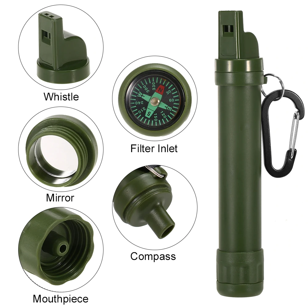 

Outdoor Water Purifier Camping Hiking Emergency Life Survival Portable Purifier Water Filter Climing Camping Tool