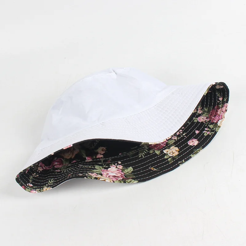 

Hip Hop Fashionable Casual The Chinese Style Fisherman Hat Women New Print Double Sided Sun Outdoor Travel Folding Basin Cap