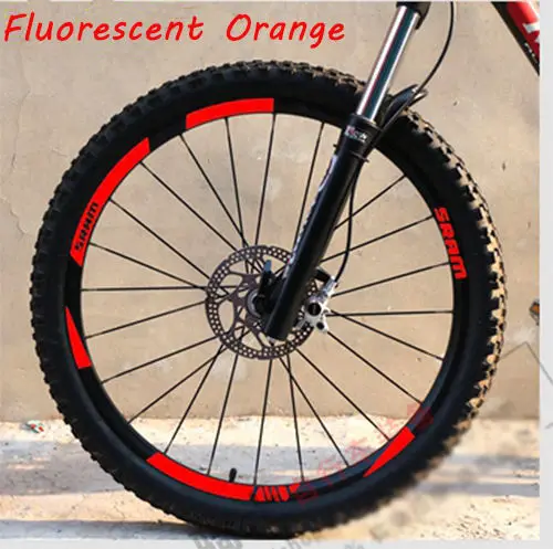 MTB обода колеса наклейки для горный велосипед замена Светоотражающие Fluo Гонки Велоспорт грязи виниловые обода наклейки