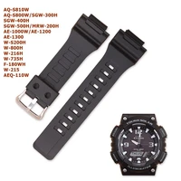 18mm watch strap for casio g shock aq s800aq s810w sgw 300h sgw 400h hdc 700 mrw 200h ae 1000w ae 1200 silicone watchband