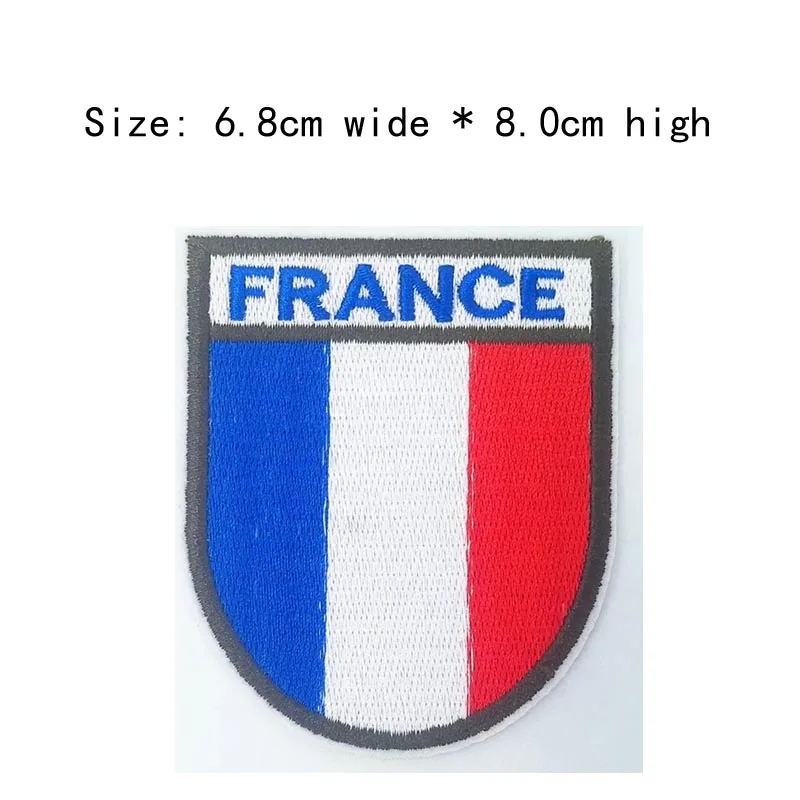 10 шт. французская вышивка бесплатная доставка нашивки для левой груди 8 см