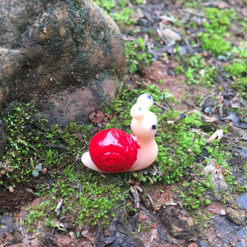 Мини милый с большими глазами Улитка Фея садовые миниатюры украшение садового