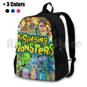 Imported My Singing Monsters Characters And Title Outdoor Hiking Backpack Riding Climbing Sports Bag My Singi