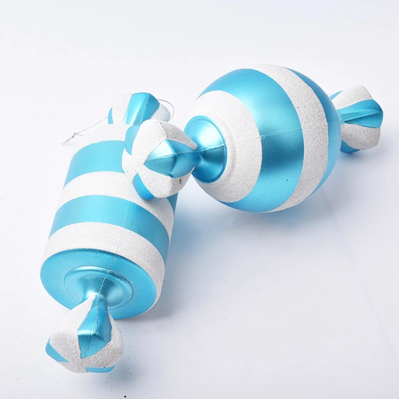 

Christmas Tree Ornaments Christmas Window Decoration Pendant Blue and White Painted Candy Ornaments Candy