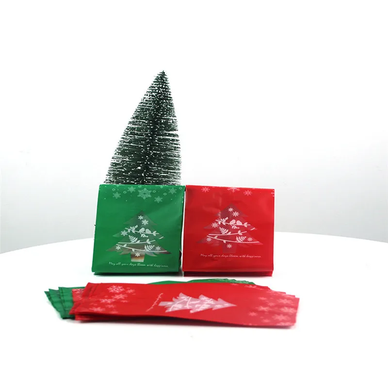 Merry Christmas Bags Candy Box Kraft paper gift Xmas Tree Plastic Packing Bag New Year 2021 Kids Favors Noel Decor | Дом и сад