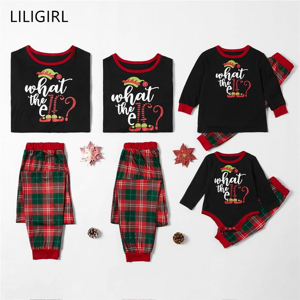 LILIGIRL одинаковые комплекты для семьи Рождественский пижамный комплект