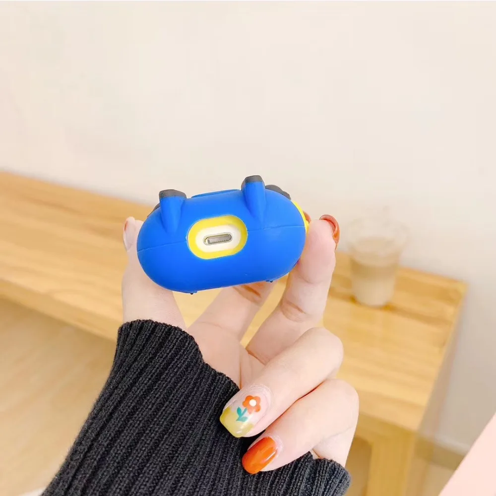 3D милый мультфильм маленький желтый человек наушники чехол для Apple Airpods
