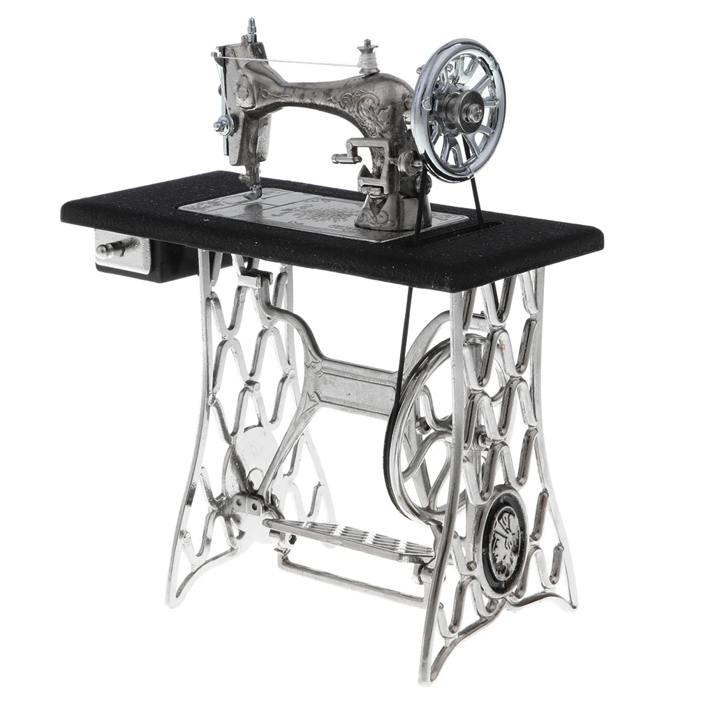 1/10th мини Винтаж настольная швейная машина механизм литья под давлением модель