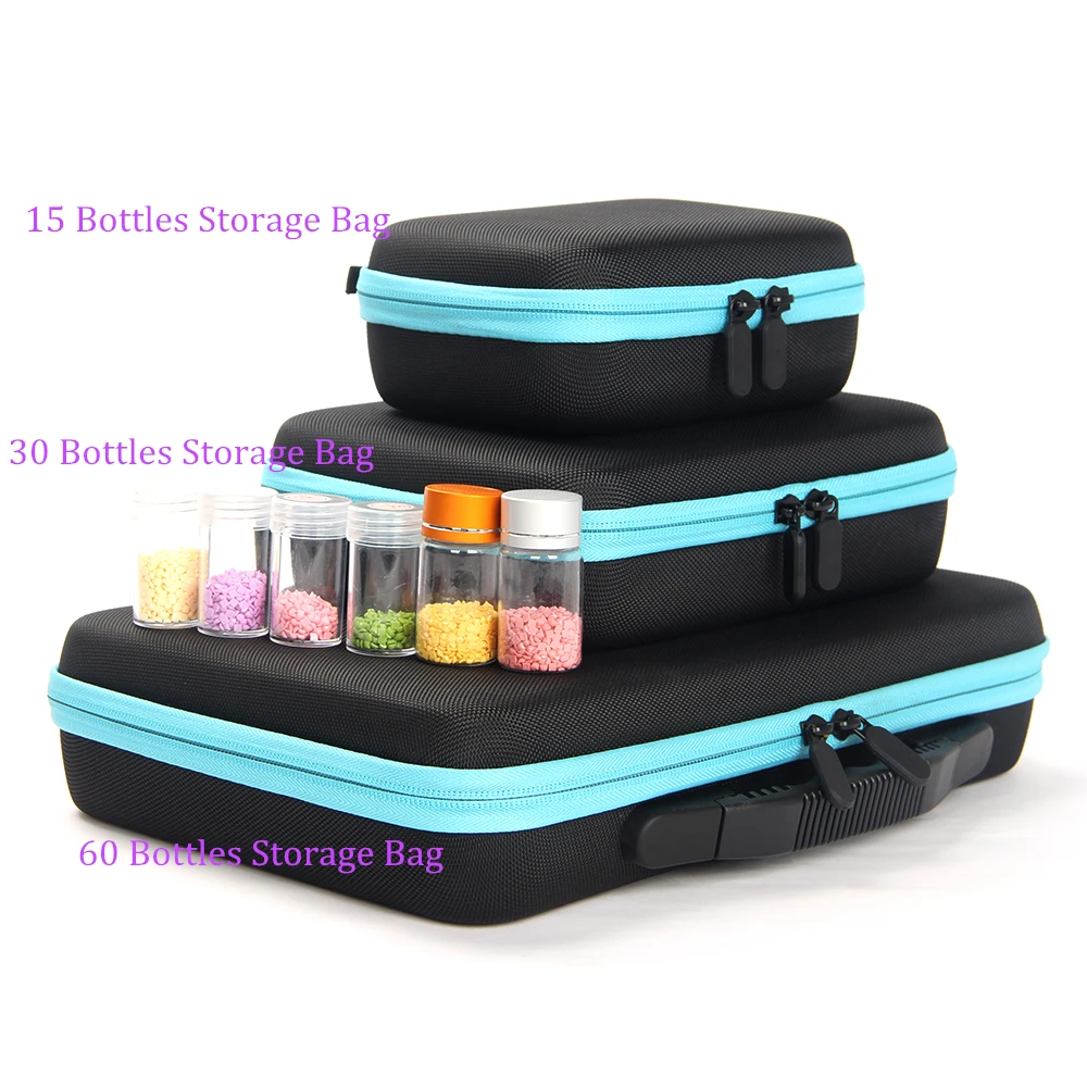 

15/30/60 Bottles Of Diamond Painting Accessories Container Zipper Storage Bag Suitcase 5D Butterfly Embroidery Tool New