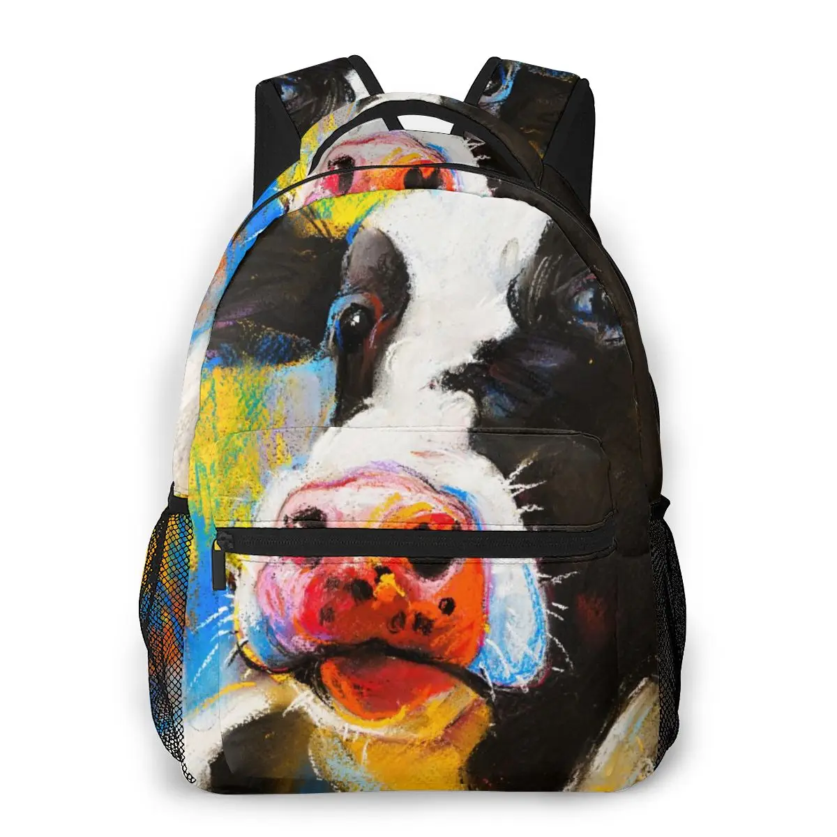 

Backpack Casual Travel Bag Farm Cow Portrait School Bag Fashion Shoulder Bag For Teenage Girl Bagpack