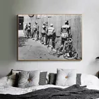 Винтажный постер, черно-белый Принт велосипедиста, холст, картины, уличные настенные картины, картины для домашнего декора без рамы