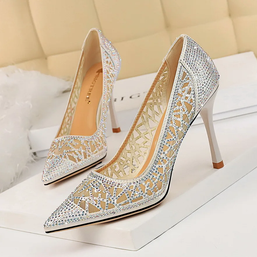 2019 летнее платье Новинка Платье Золушки Туфли с острым носом на высоком тонком