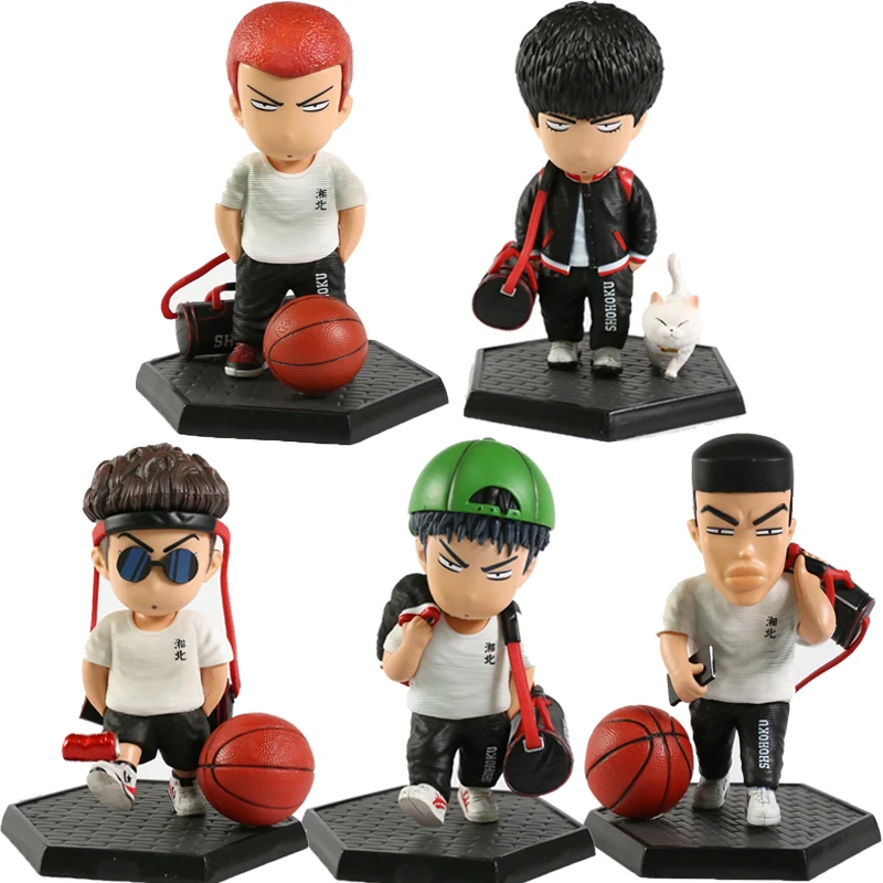 

SLAM DUNK Hanamichi Sakuragi Kaede Rukawa Miyagi Ryota Hisashi Mitsui Akagi Takenori PVC Figurine Doll Model Figure Toy Gift