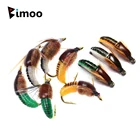 Bimoo 6 шт. #8 #10 #12 Реалистичная Нимфа Скад муха для ловли форели Нимфа искусственная приманка-насекомое приманка Caddis Нимфа рыболовная муха