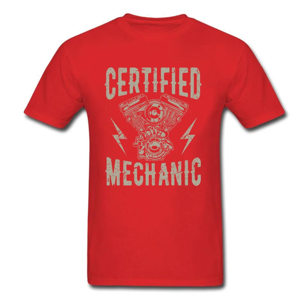 Old Certified Mechanic Top T-shirts Newest Short Sleeve Simple Style Pure Cotton O Neck Men Sweatshirt Father's Tshirt Big Size |