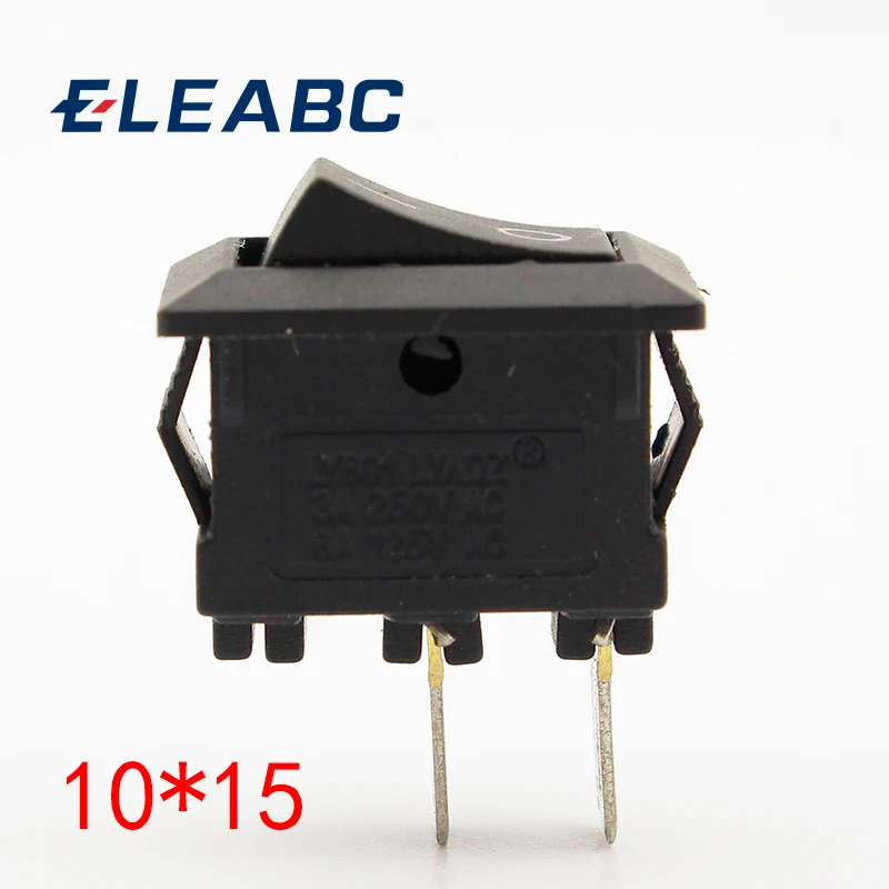 

10pcs/lot 10*15mm SPST 2PIN ON/OFF G130 Boat Rocker Switch 3A/250V Car Dash Dashboard Truck RV ATV Home
