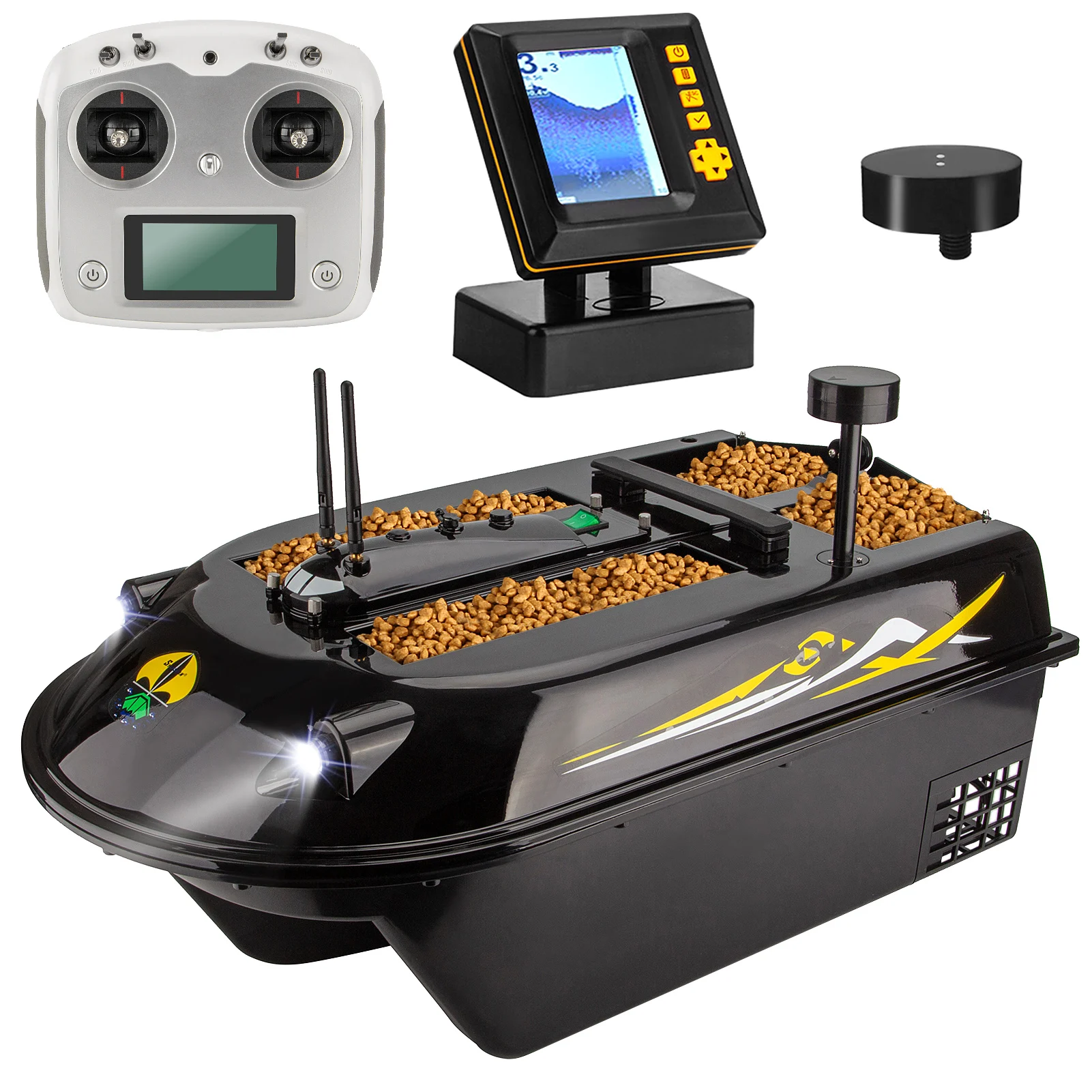 

GPS RC Fish Bait Boat 8kg Load with 600M Remote Control Sea Fishing Bait Boat with Fish Finder
