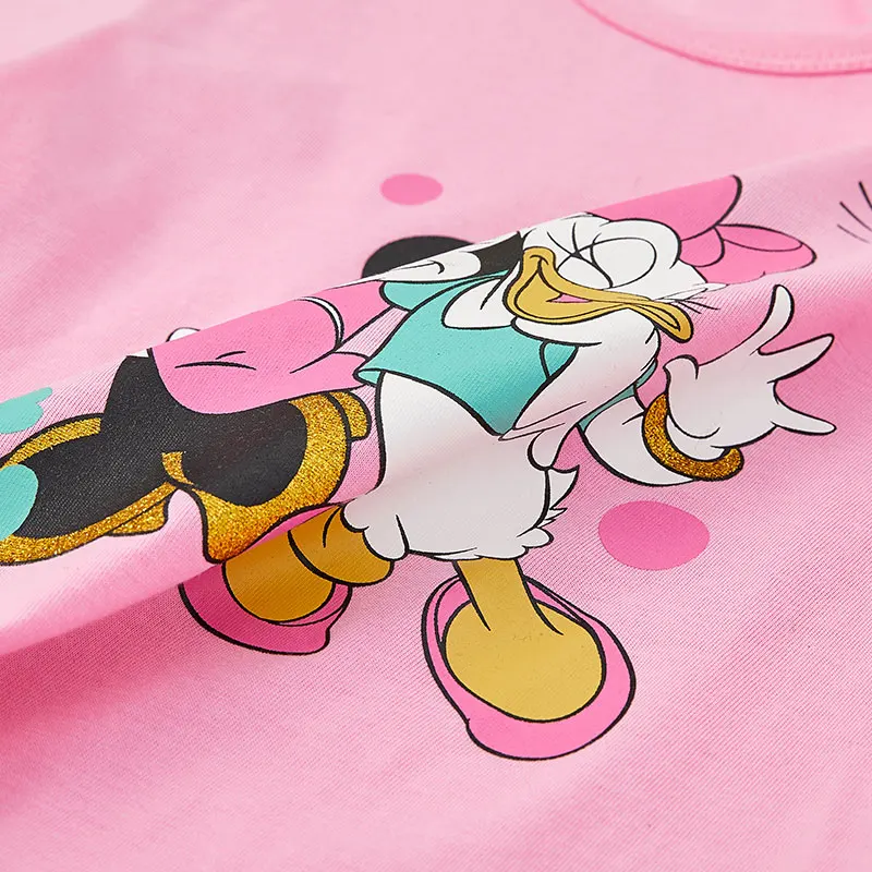 

Disney Children's Short-Sleeved T-shirt Children's Summer Clothing Cotton Fashionable Cartoon Mickey Small T-shirt Girl