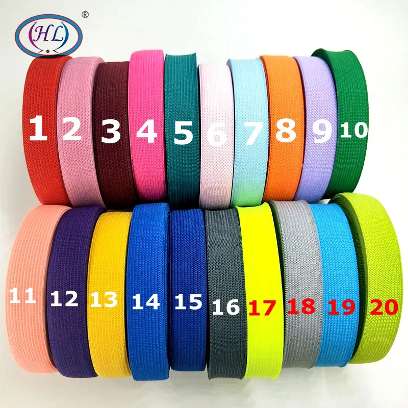 HL см ширина 5 м/лот Красочные высокие нейлоновые эластичные ленты для одежды