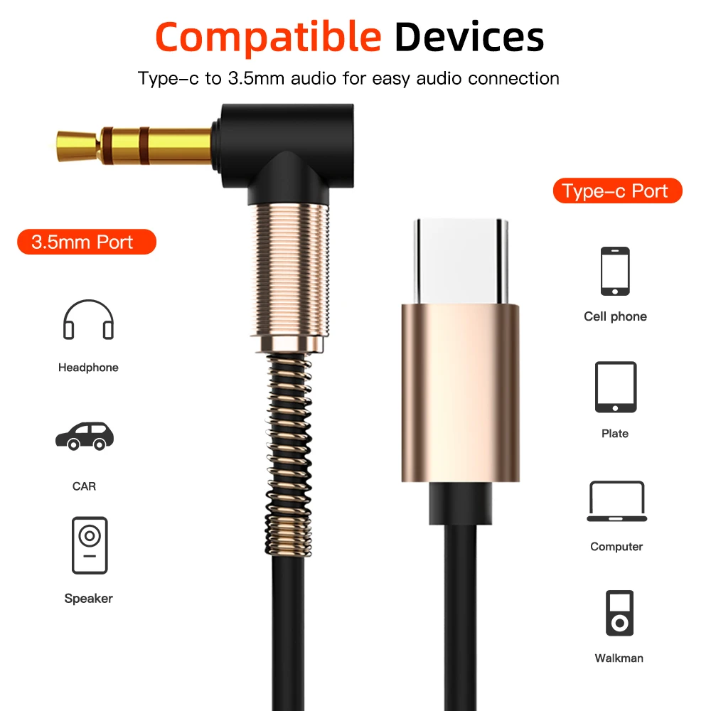 Кабель для наушников с разъемом типа C на 3 5 мм AUX USB кабель Huawei P30 pro Xiaomi Mi 9 8 Oneplus 7