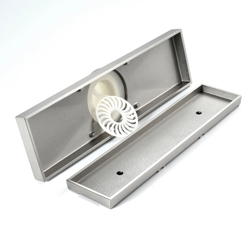 

AO44 HIDEEP Shower Floor Drain Rectangle Bathroom Toilet Floor Drain 82X310mm Water Anti-Odor Wire Strainer Drain