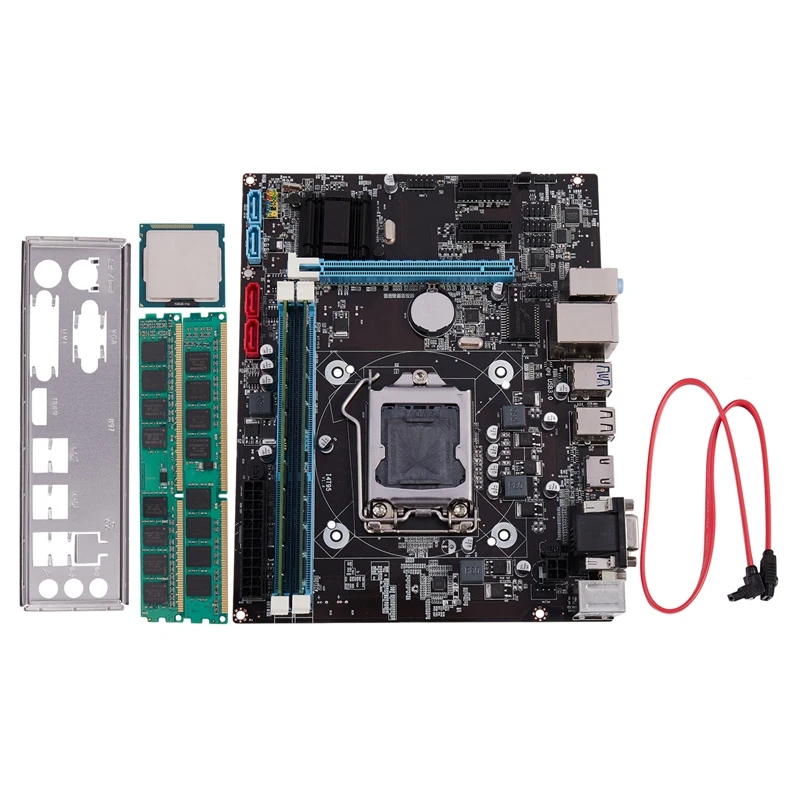 Комплект материнской платы B85 M ATx LGA 1150 DDR3 32G RAM Memory SATA2.0 USB3.0 для I3 I5 I7 CPU (с 3470 + 2x4G