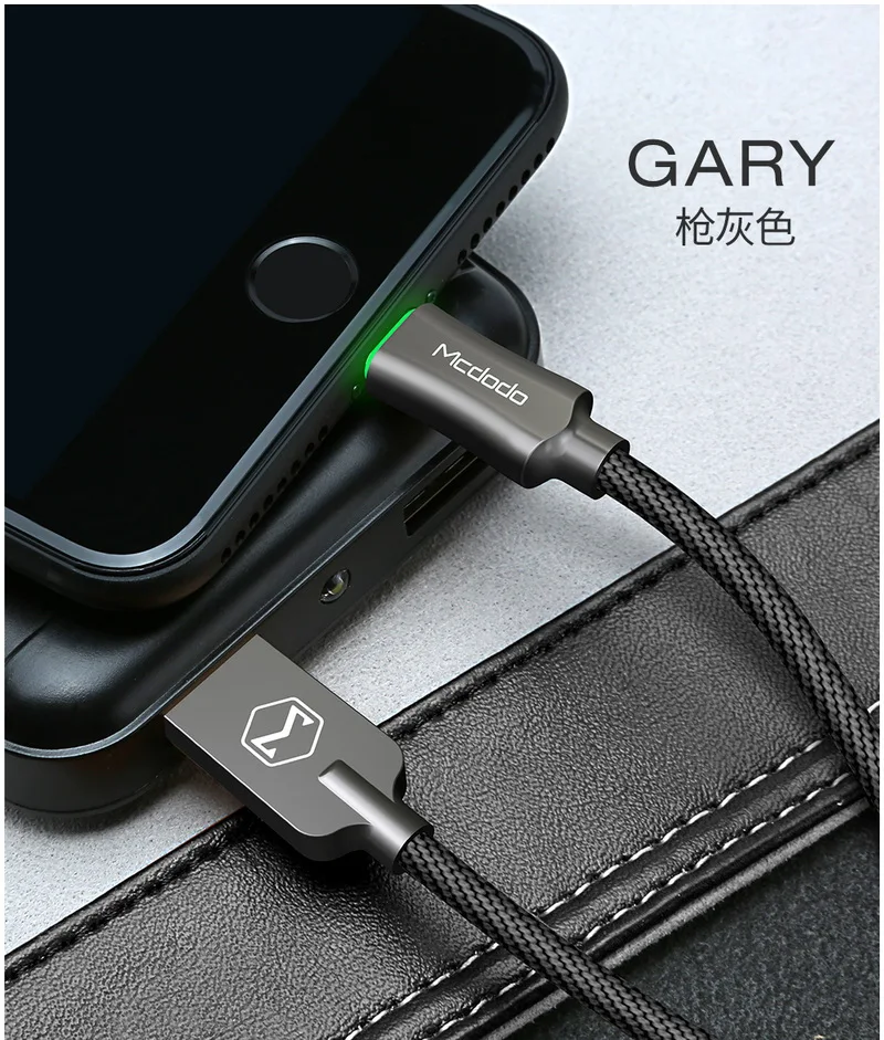 MCDODO 2.4A автоматическое отключение быстрой зарядки для iPhone USB кабель для iPhone 11 Pro Xs Max X 8 7 6 6s Plus Кабель для передачи данных USB шнур