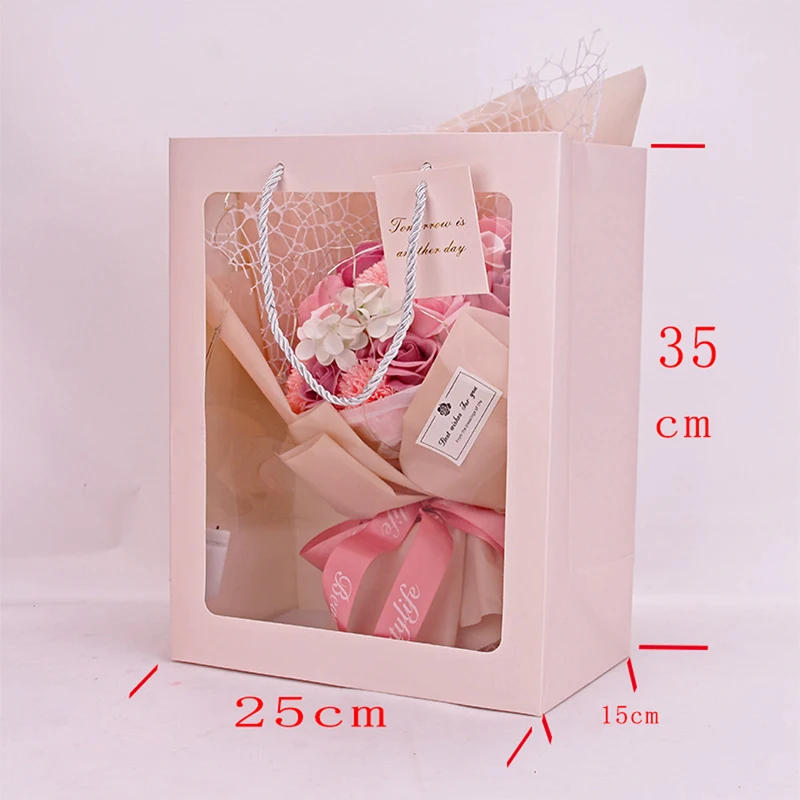 Искусственное мыло роза с подарочной коробкой Гвоздика букет Рождество День