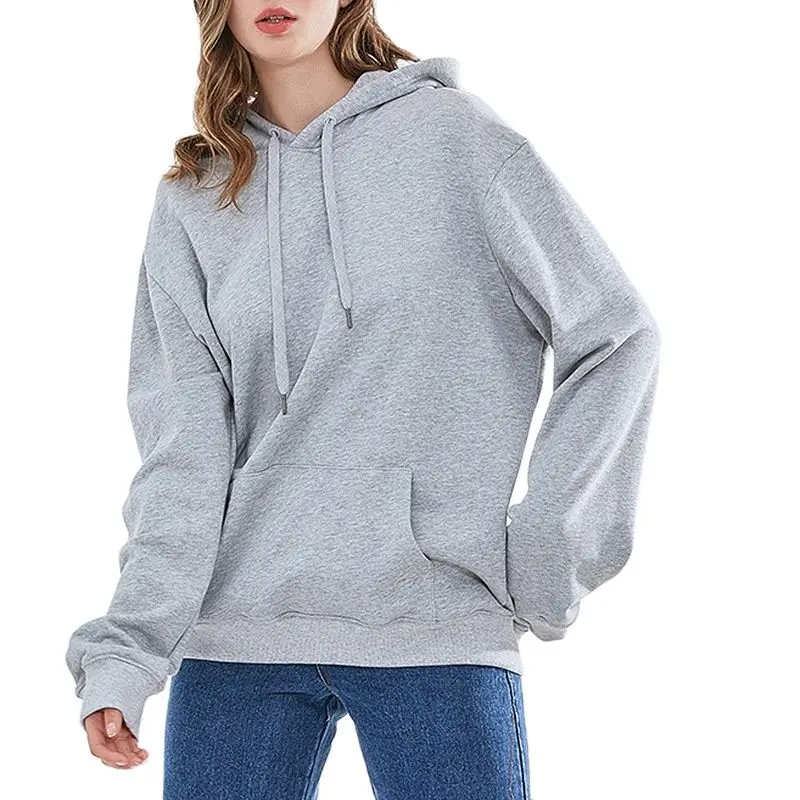

Women's Comfortable Basic Pullover Lightweight Casual Solid Pullover Hoodie Sweatshirt Unisex