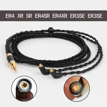 Preffair 3.5mm 2.5mm XLR 4.4mm 8 Core Silver Plated OCC Earphone Cable For Etymotic ER4 XR SR ER4SR ER4XR ER3sr er3se